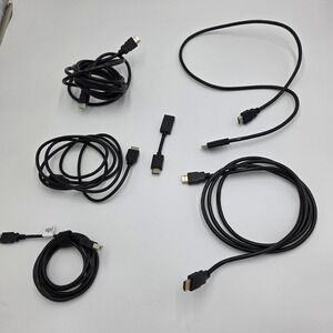 Assorted‎ Black HDMI Cables and Adapters Set